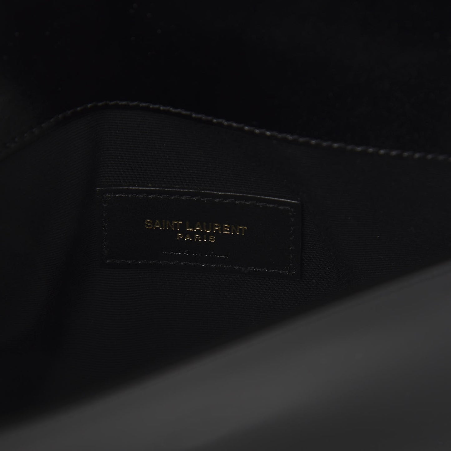 Smooth Shiny Calfskin Monogram Uptown Pouch Black