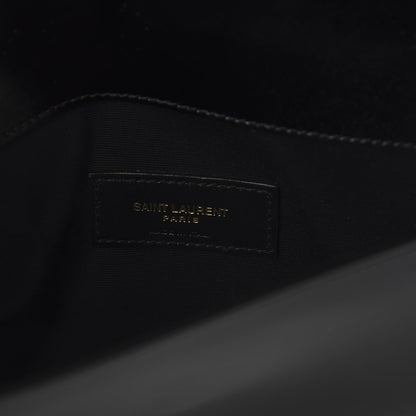 Saint Laurent Smooth Shiny Calfskin Monogram Uptown Pouch Black 5 of 5