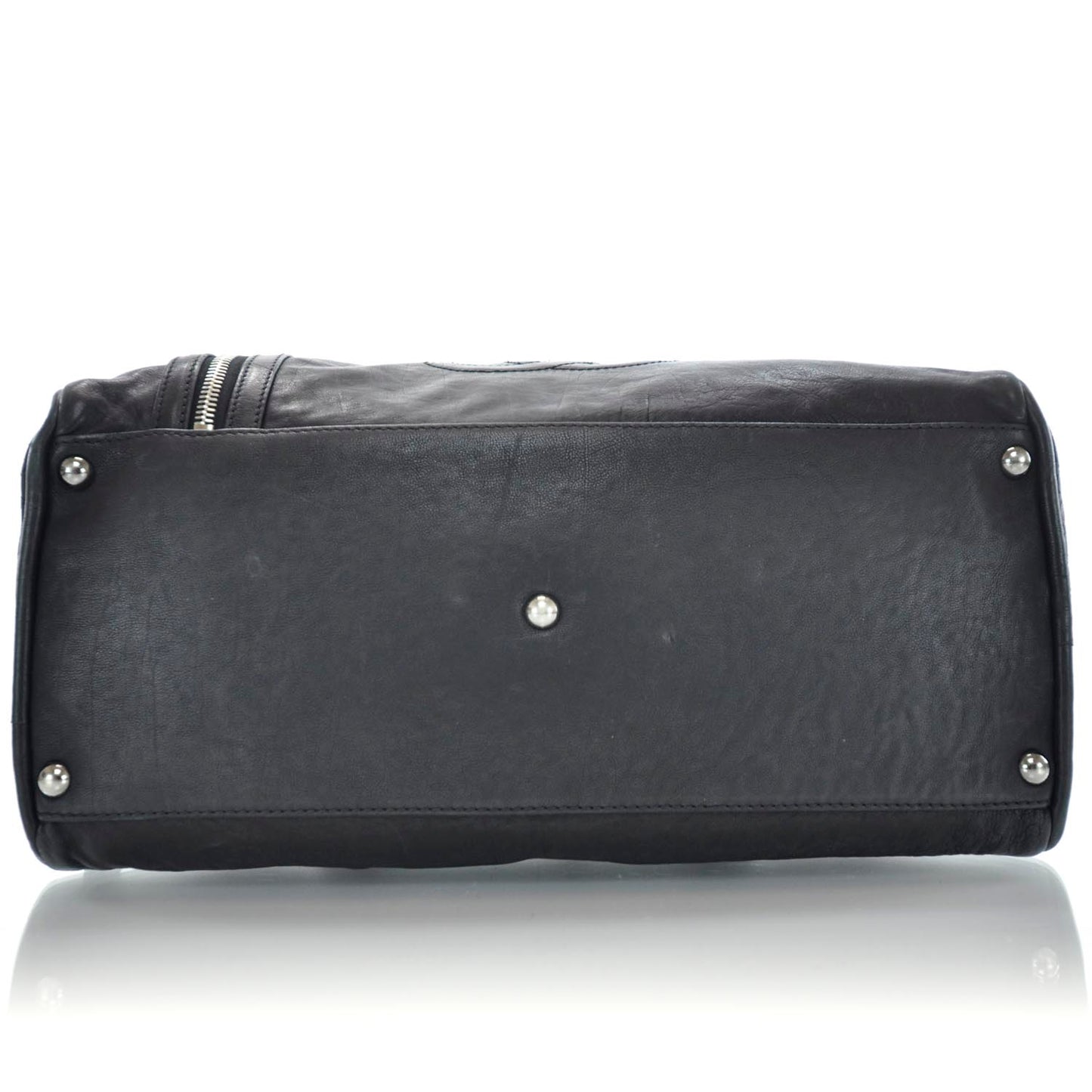 Calfskin Large Bowler Black