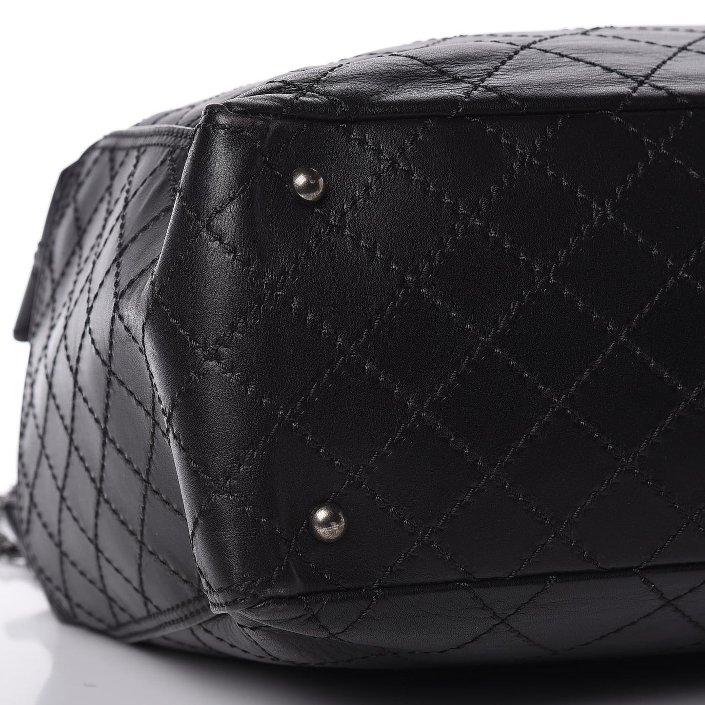 Calfskin CC Pocket Tote Black