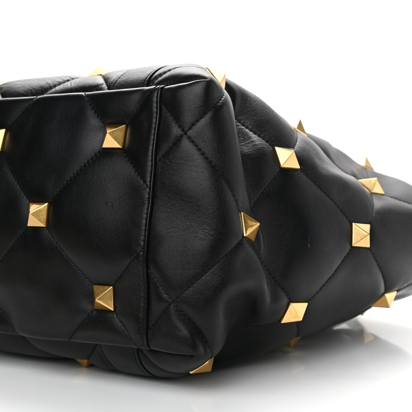Nappa Medium Roman Stud Tote Black
