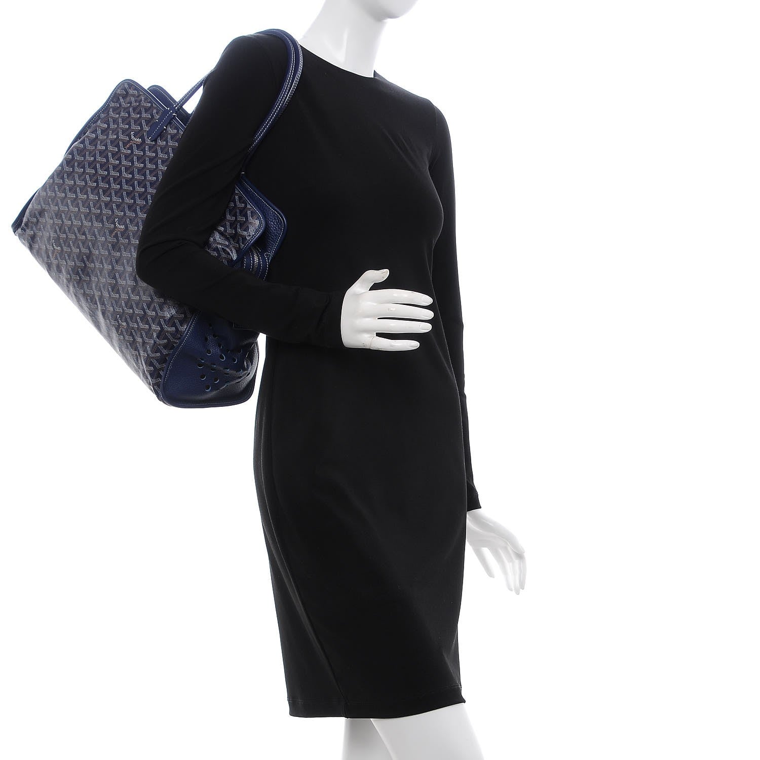 Goyard Goyardine Sac Hardy Pet Carrier PM Navy 2 of 12