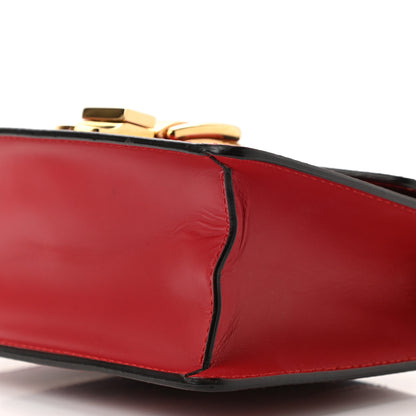 Gucci Calfskin Mini Sylvie Chain Shoulder Bag Hibiscus Red 9 of 10