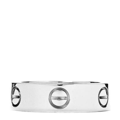 Cartier 18K White Gold 5.5mm LOVE Ring 55 7.25 1 of 4