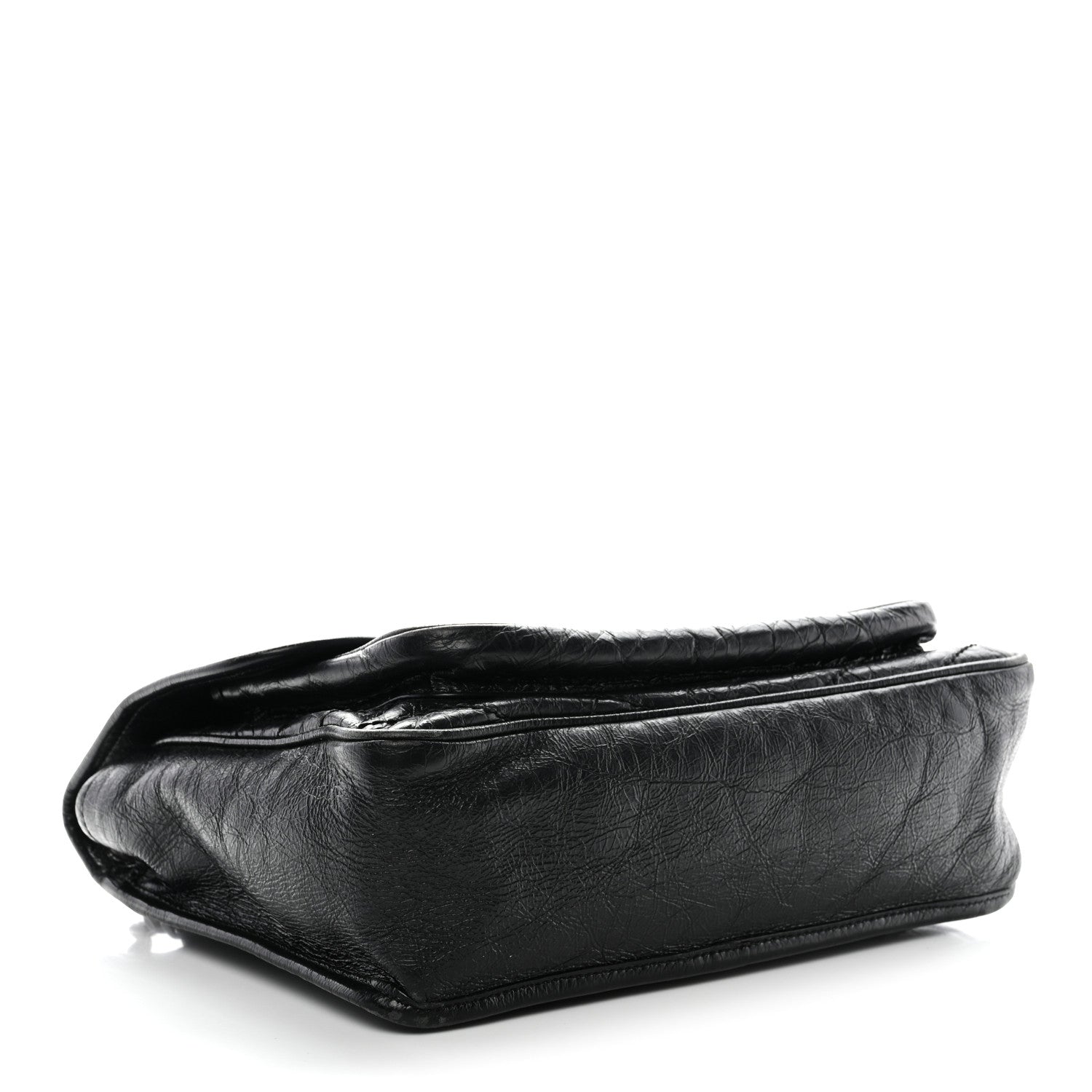 Saint Laurent Crinkled Calfskin Matelasse Monogram Medium Niki Chain Satchel Black 5 of 11
