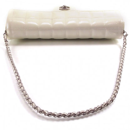 Chanel Patent Cube Classic E/W Medium Flap White 6 of 12