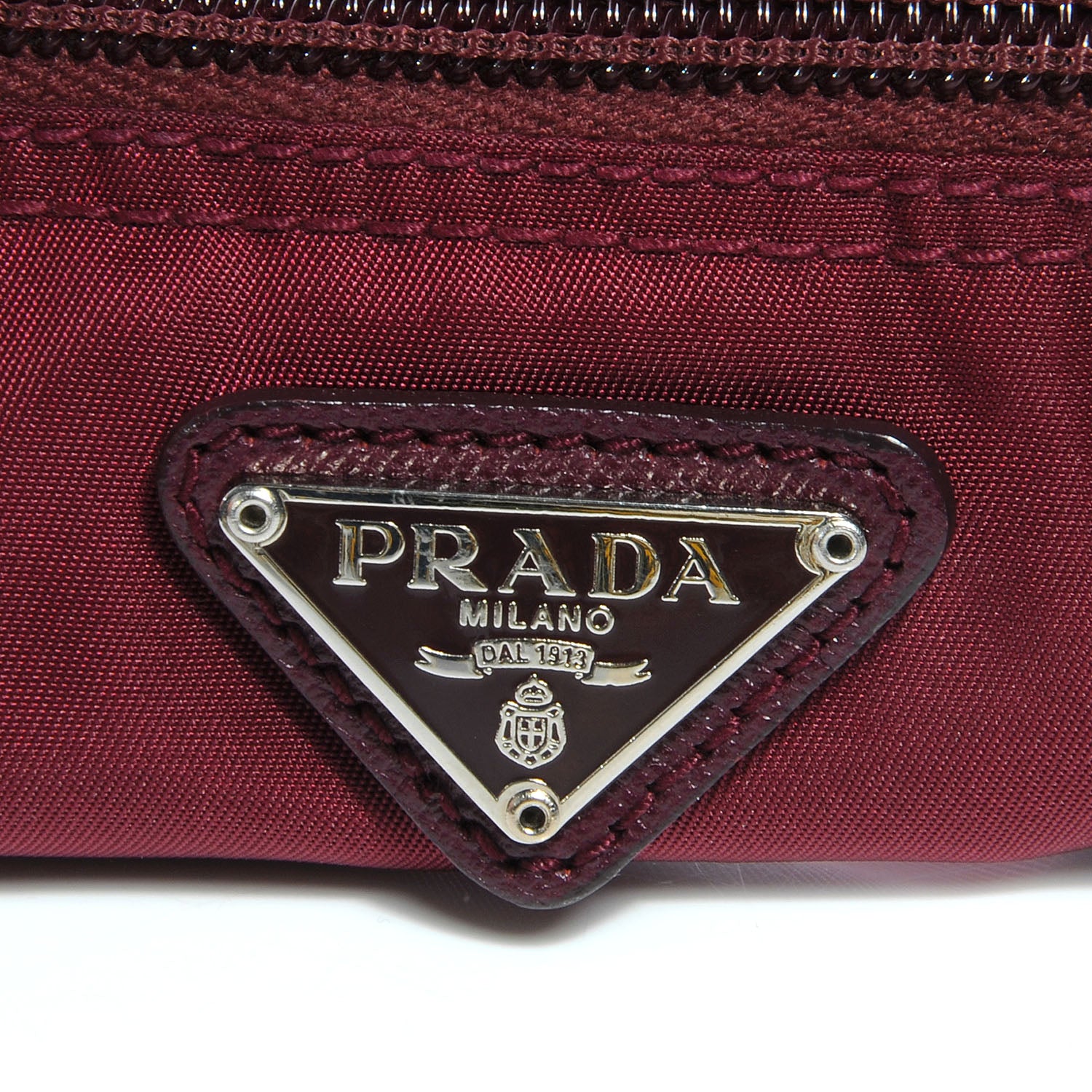Prada Tessuto Nylon Cosmetic Bag Burgundy 10 of 10