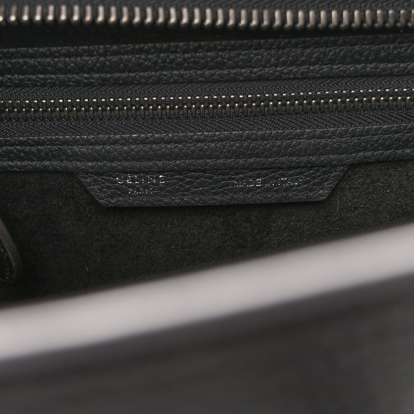 Drummed Calfskin Micro Luggage Black