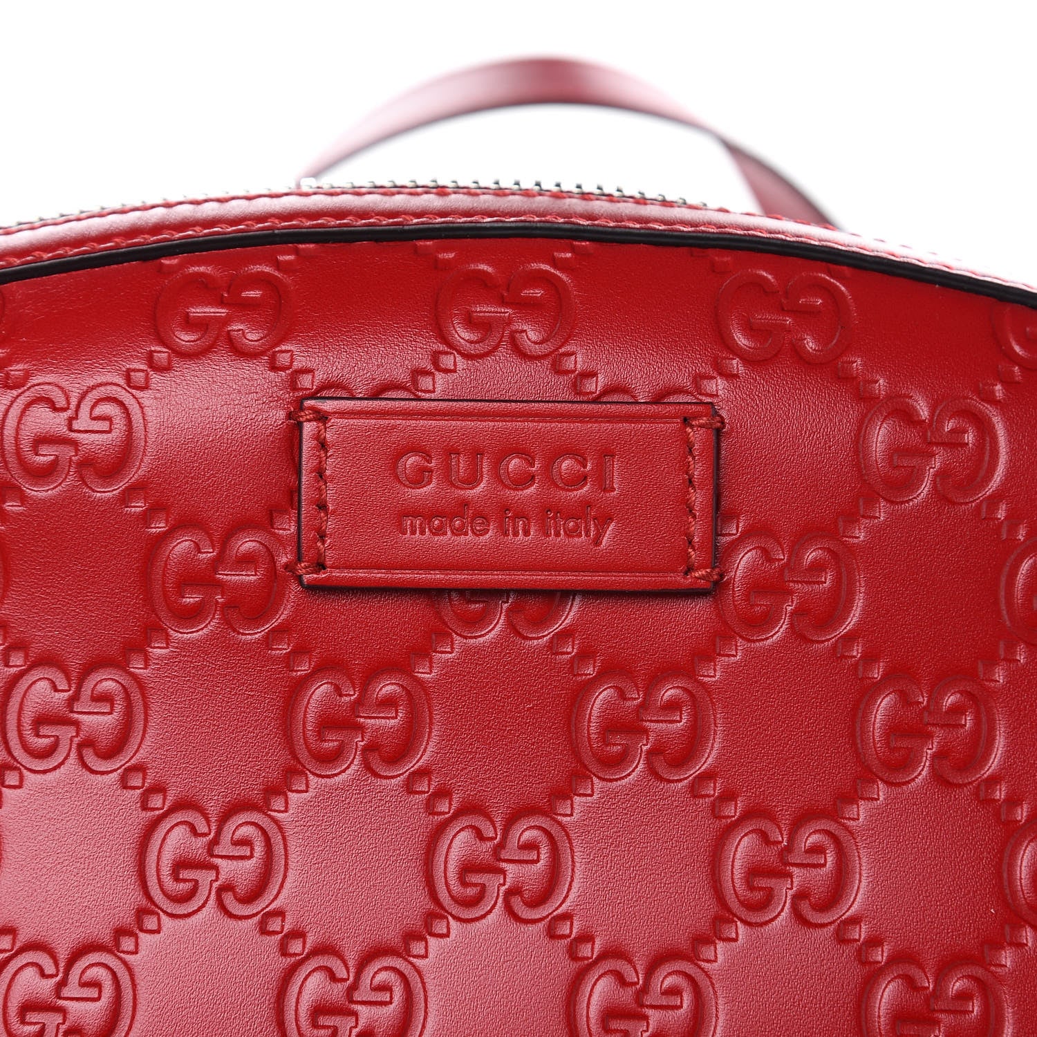 Gucci Guccissima Signature Day Backpack Hibiscus Red 12 of 12
