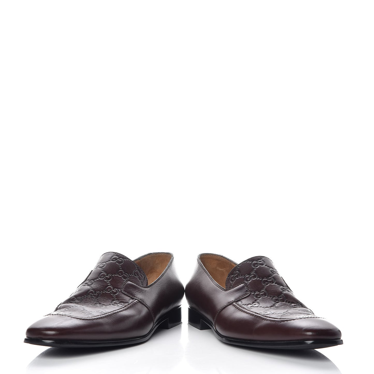 Guccissima Calfskin Mens Venetian Loafers 10.5 Brown