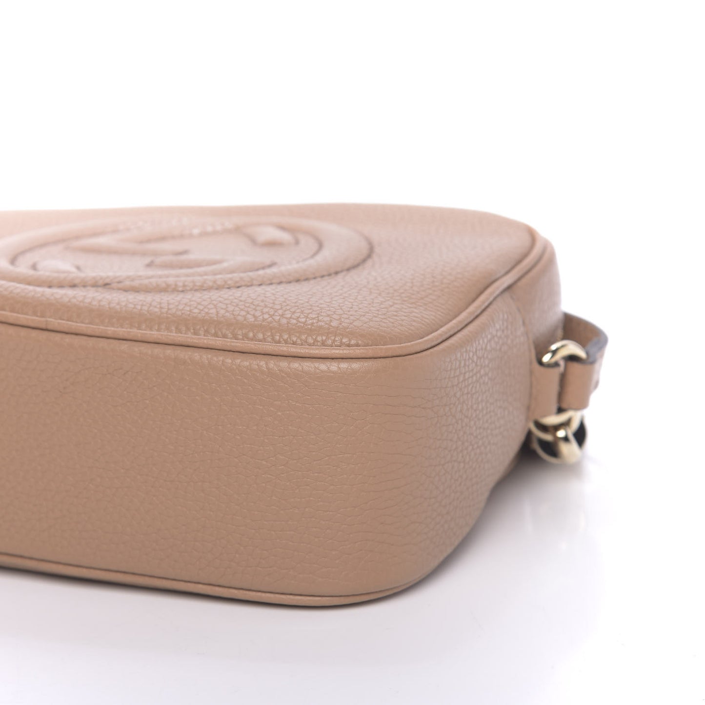 Pebbled Calfskin Small Soho Disco Bag Camelia
