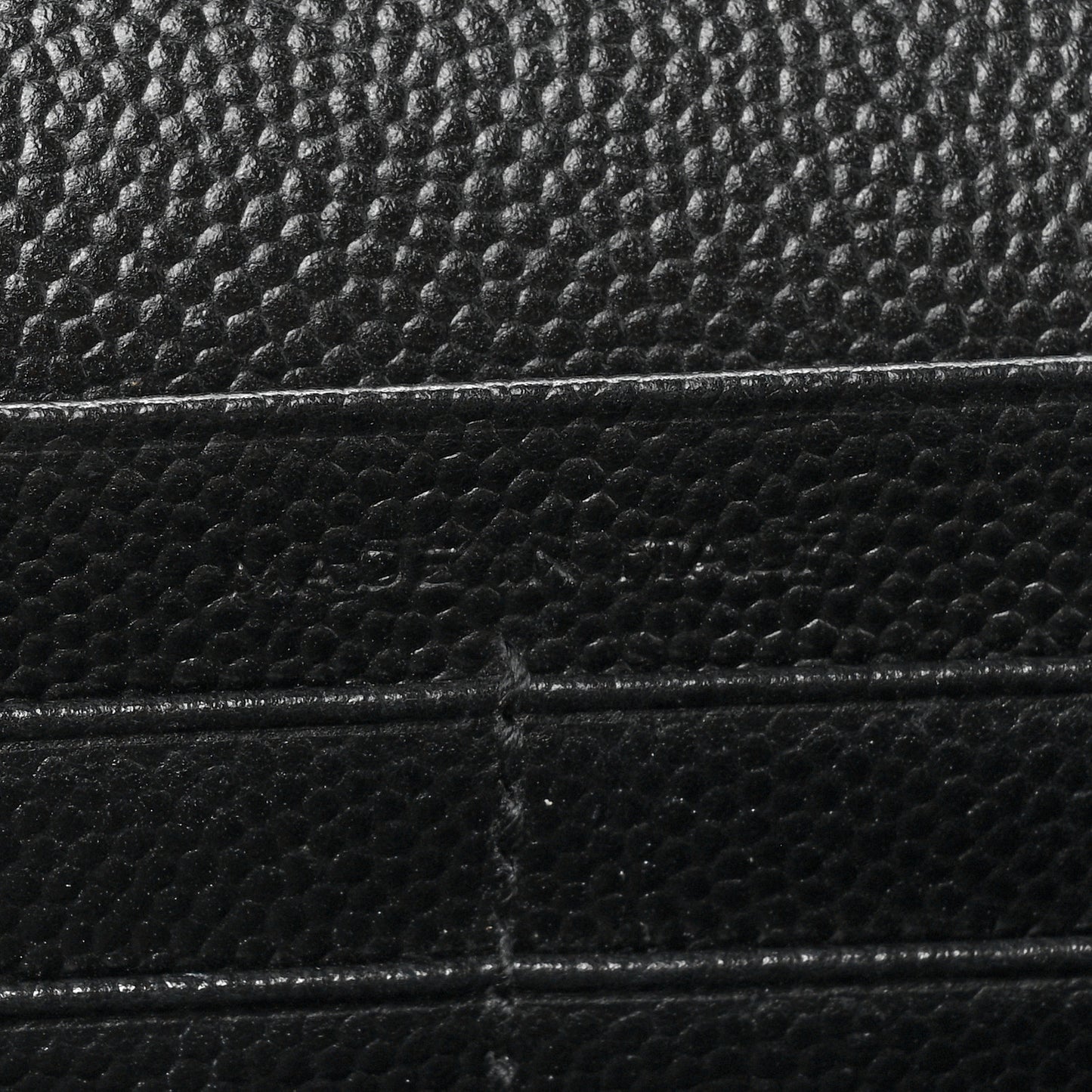 Grain De Poudre Matelasse Chevron Monogram Chain Wallet Black
