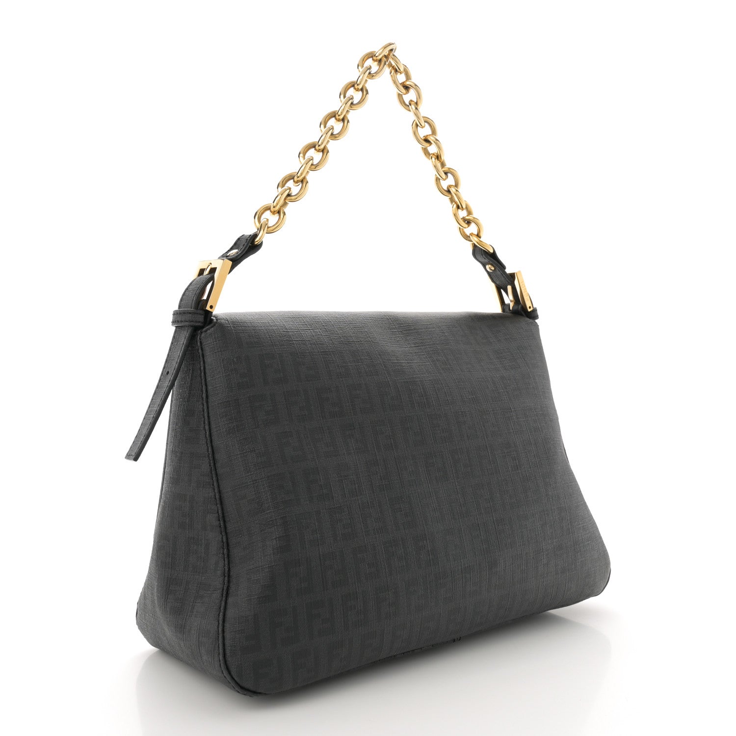 Fendi Zucchino Spalmati Forever Mama Baguette Black 3 of 11