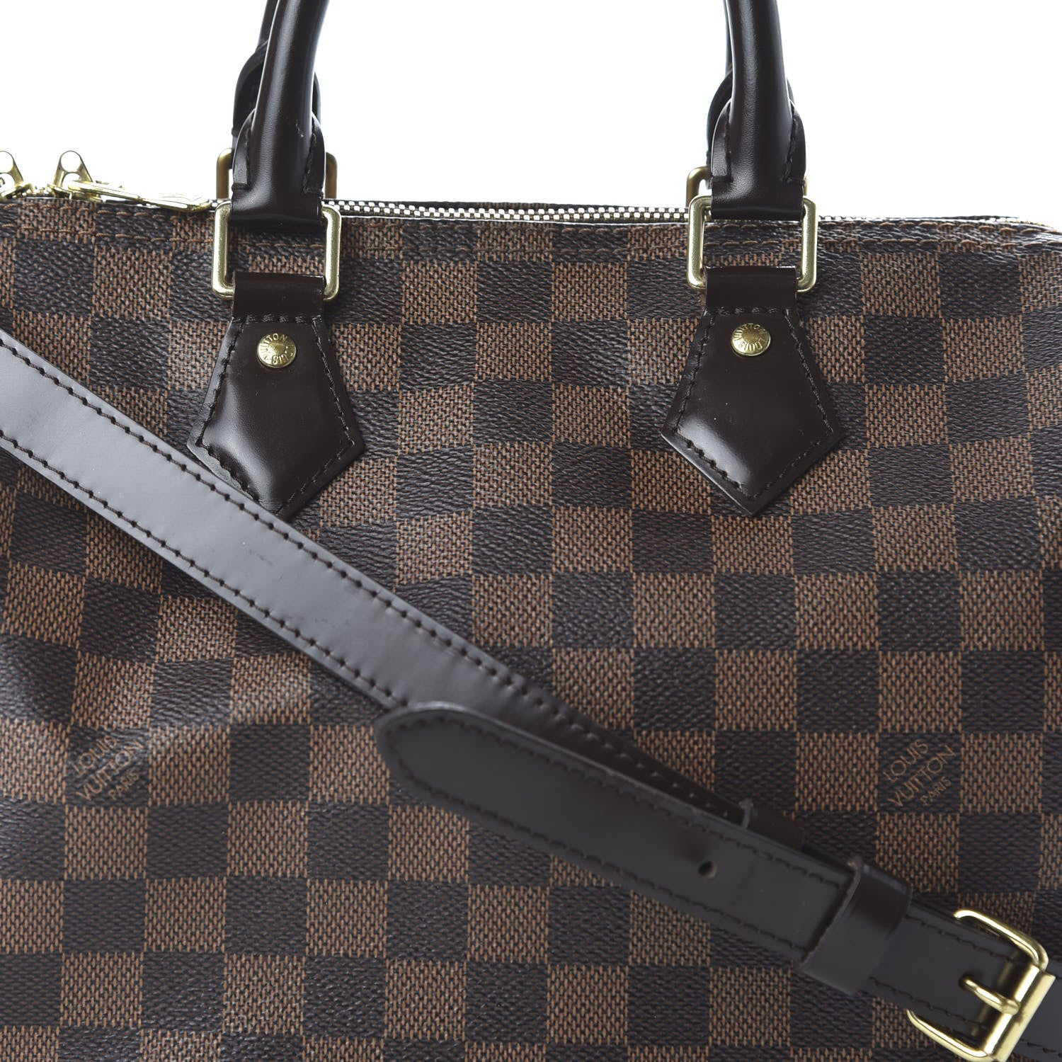 Louis Vuitton Damier Ebene Speedy Bandouliere 25 10 of 10