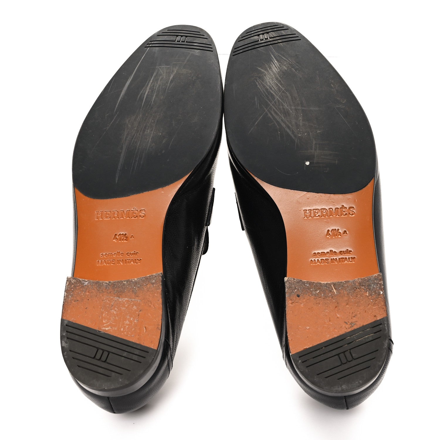 Hermes Goatskin Mens Paris Loafers 41.5 Black 6 of 10