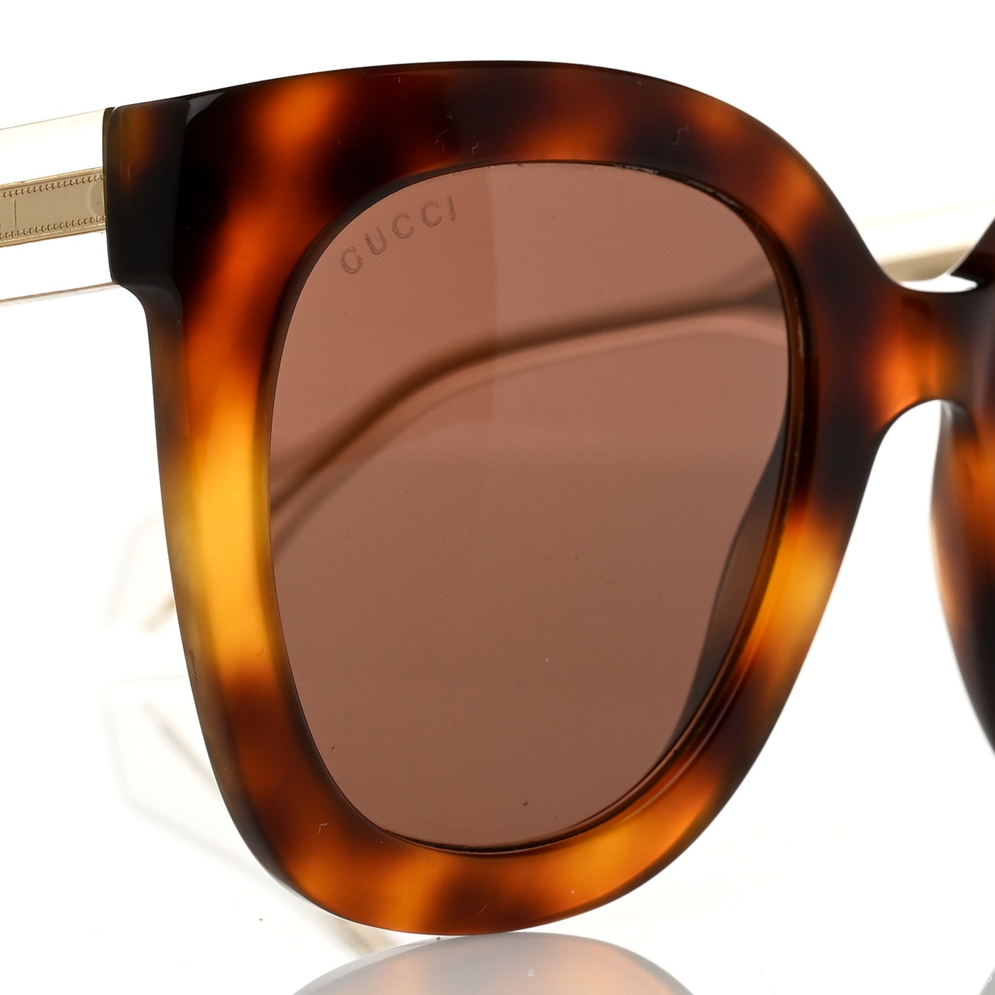 Acetate Crystal Square Sunglasses GG0564S Tortoise