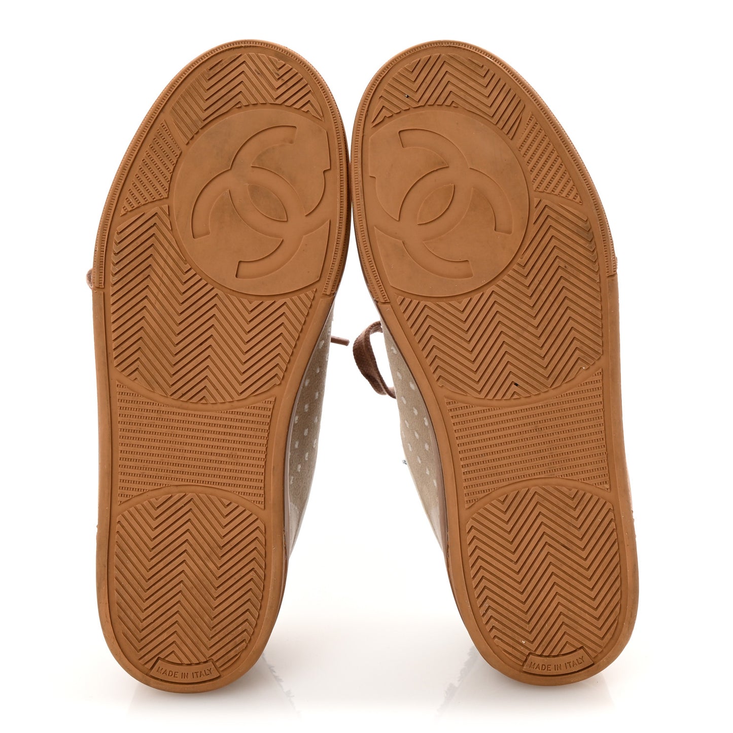 Fabric Suede Calfskin Logo Sneakers Light Beige