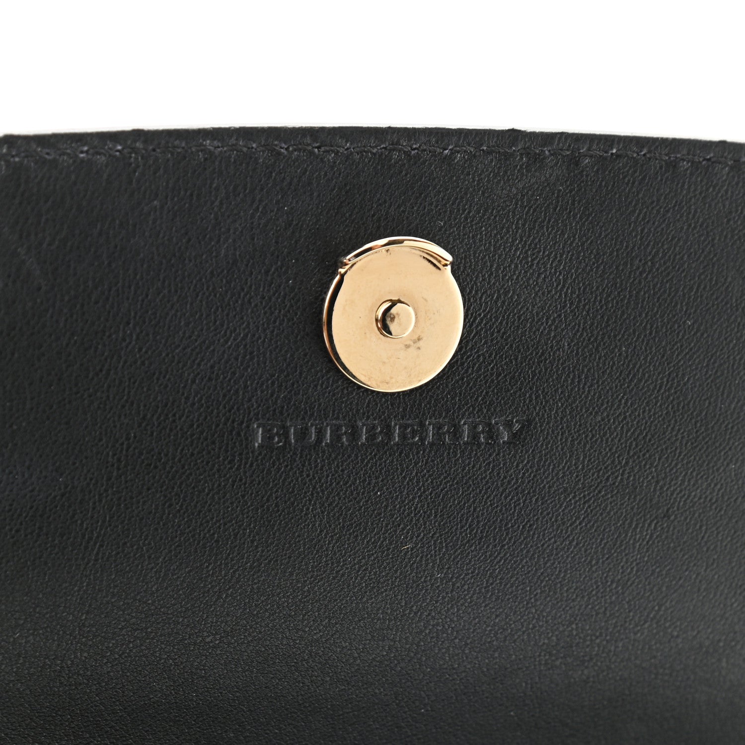 Burberry Calfskin House Check Henley Wallet On Chain Black 4 of 10