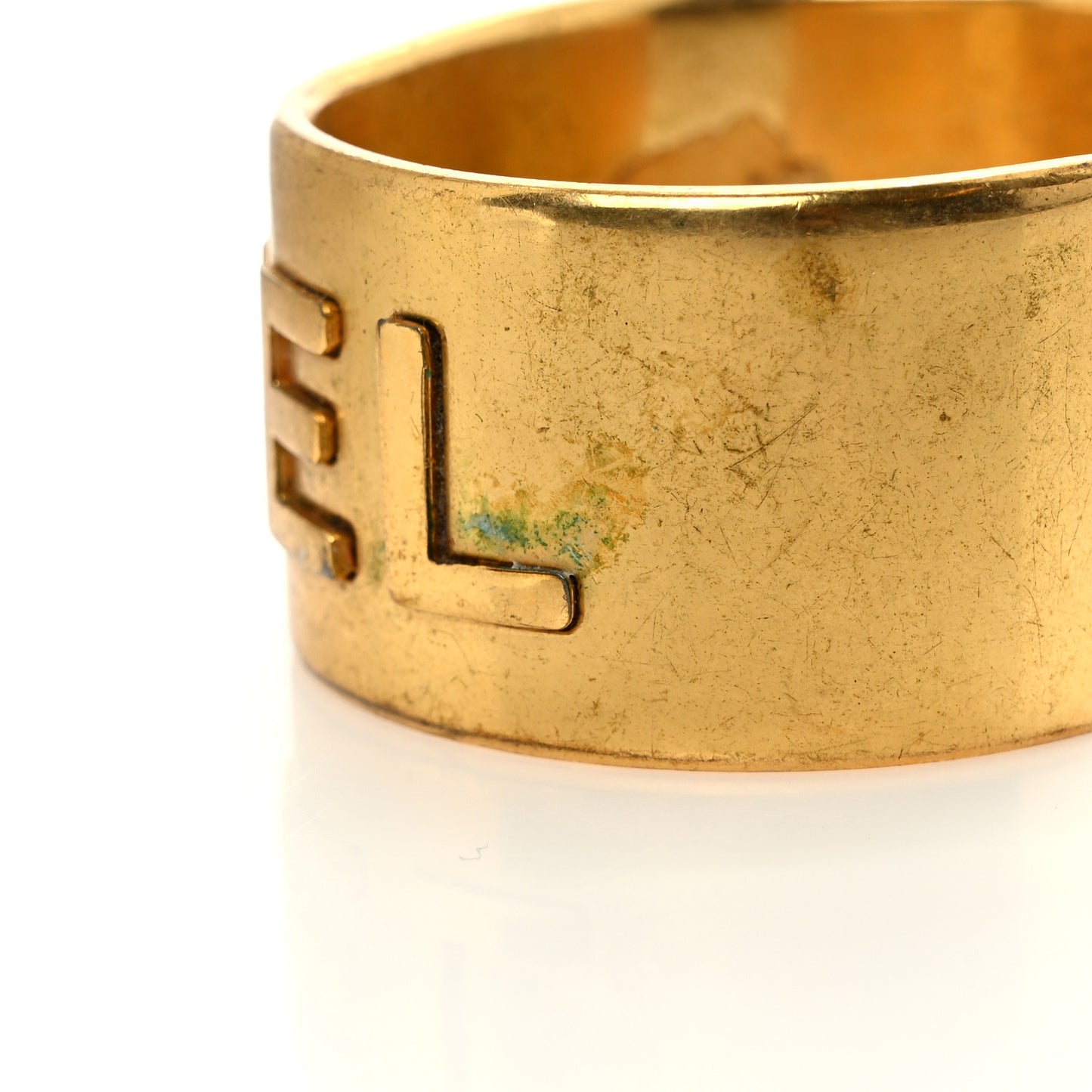Metal Logo Cuff Gold