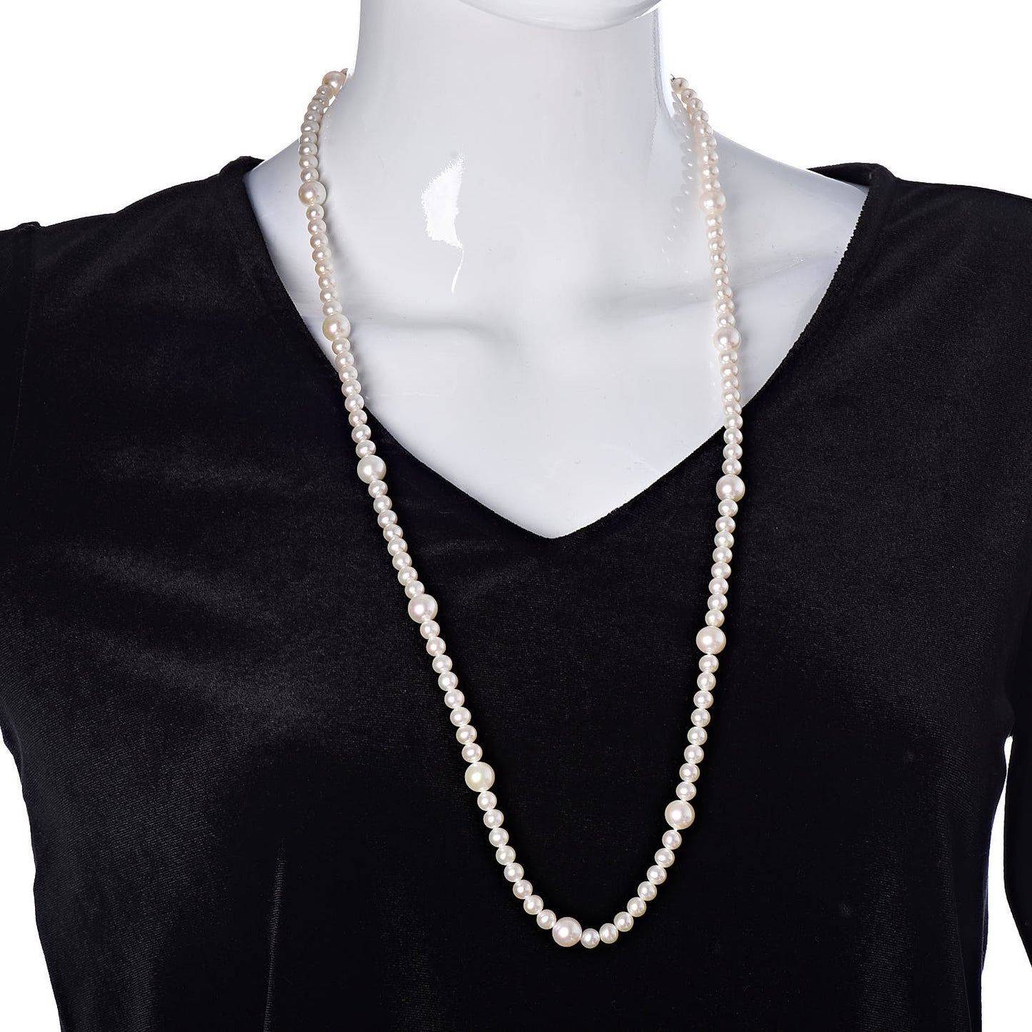 Sterling Silver Pearl 5.5-9mm Ziegfeld Strand Necklace