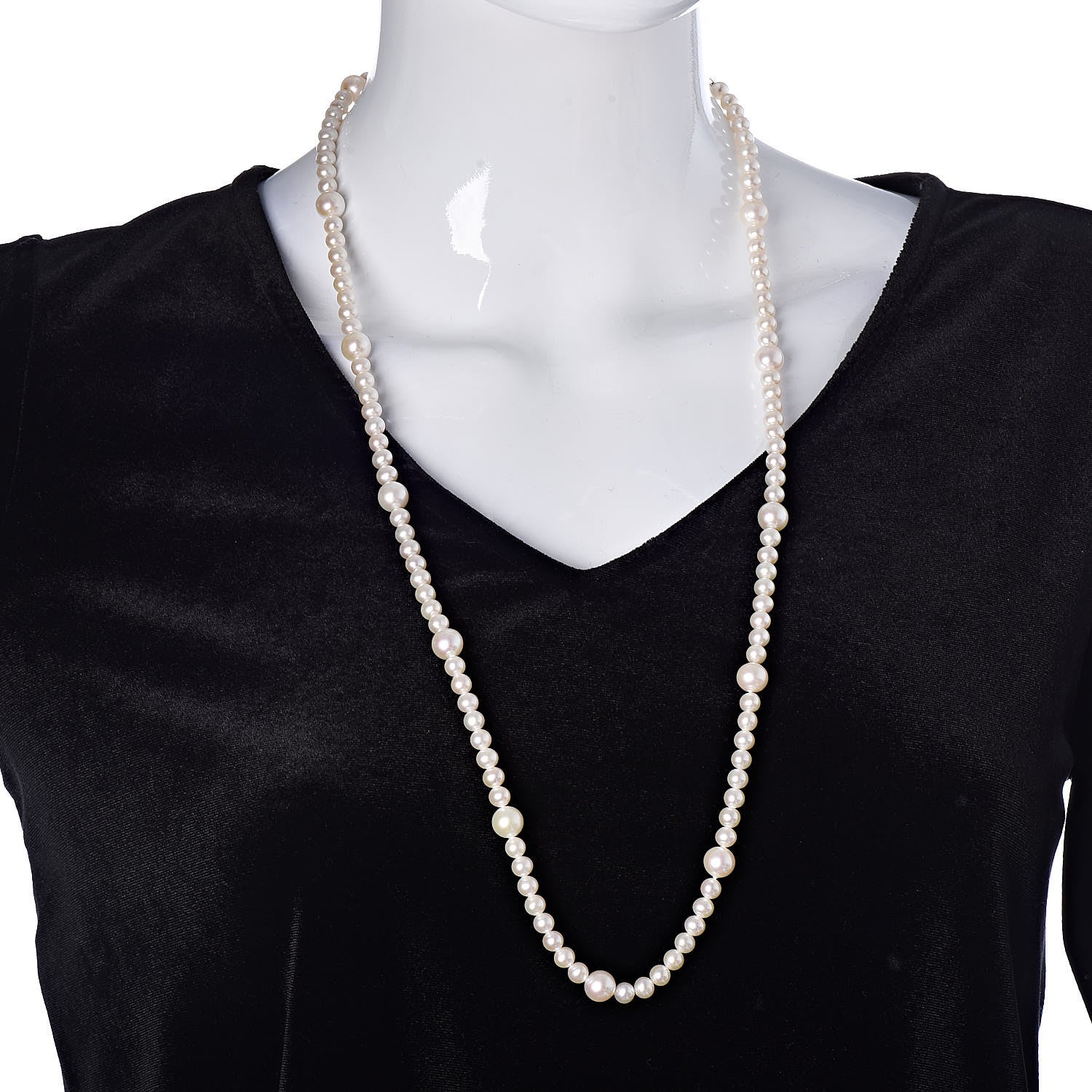 Tiffany Sterling Silver Pearl 5.5-9mm Ziegfeld Strand Necklace 2 of 6