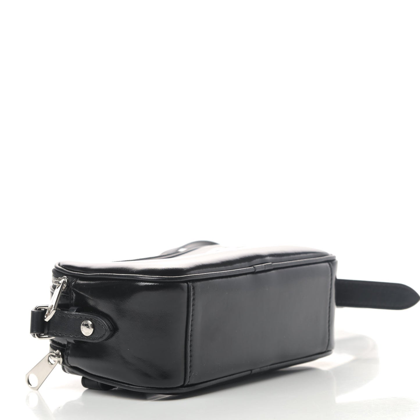 Coated Canvas Horseferry Print Micro Camera Bag Black