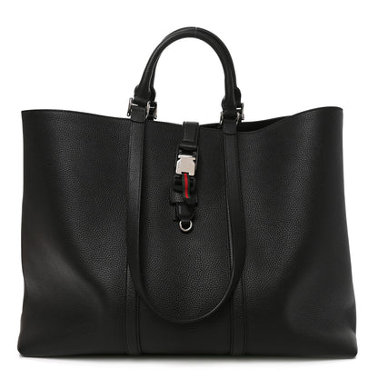 Gucci Calfskin Web Maxi Tote Black 1 of 9