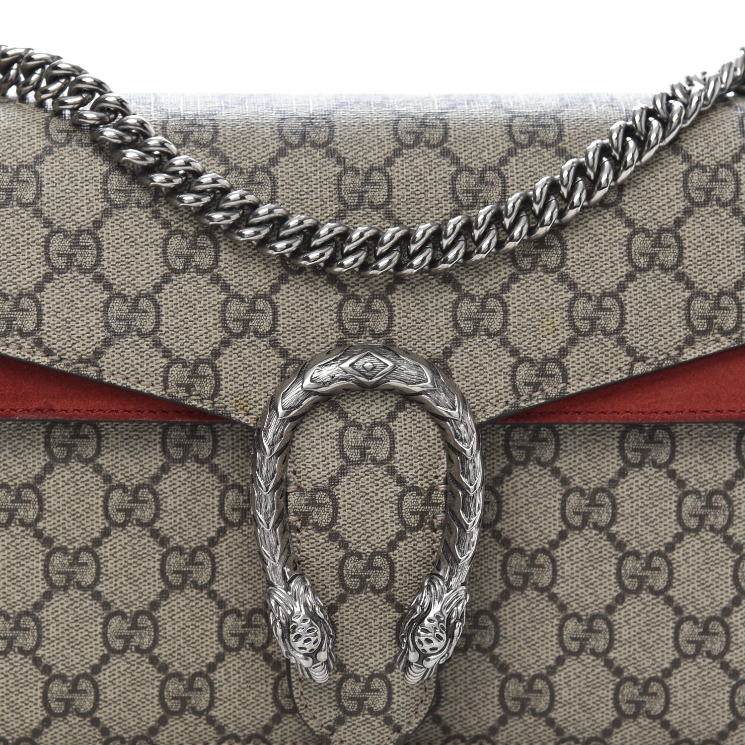Gucci GG Supreme Monogram Small Dionysus Shoulder Bag Red 11 of 11