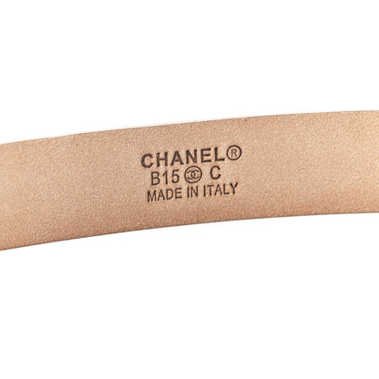 Chanel Metallic Lambskin CC Logo Skinny Belt 85 34 Gold 4 of 6