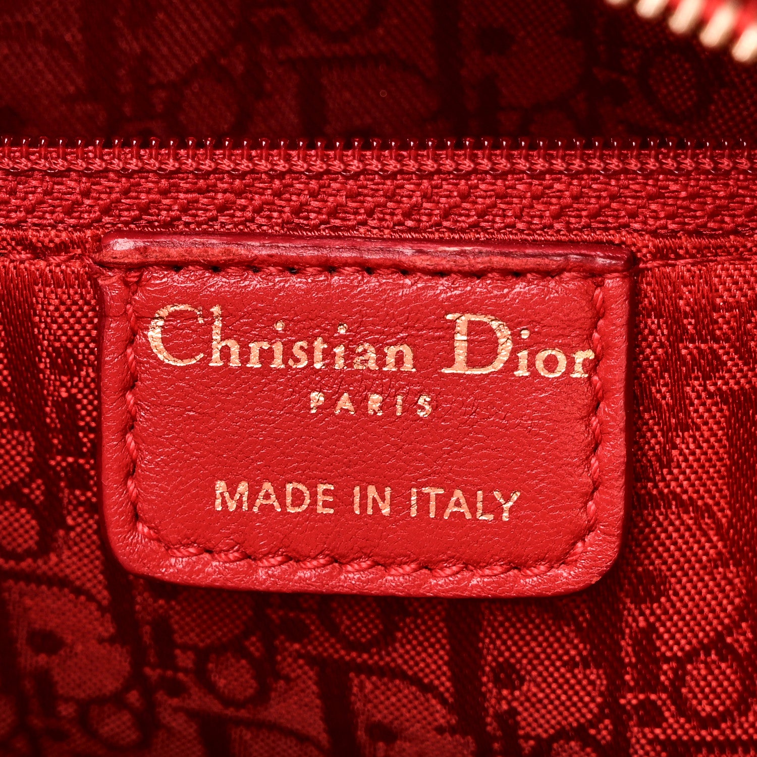 Christian Dior Patent Cannage Stitched Medium Lady Dior Red 6 of 11