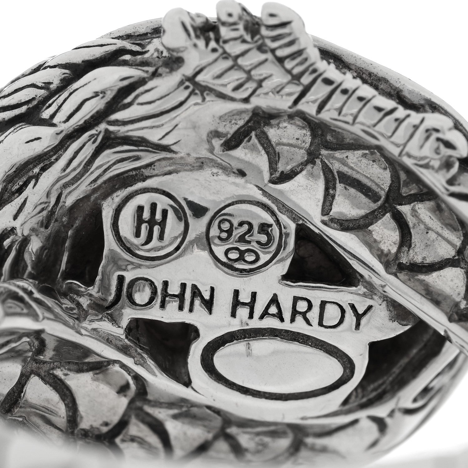 John Hardy Sterling Silver Ruby Black Sapphire Pearl Legends Naga Small Dragon Ring 54 6.75 5 of 5