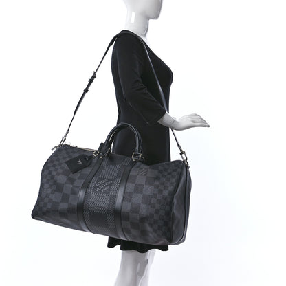 Louis Vuitton Damier Graphite 3D Keepall Bandouliere 50 2 of 11