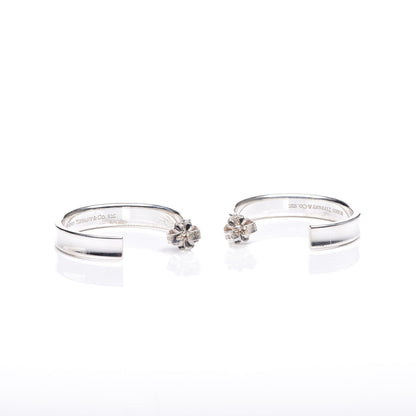 Tiffany Sterling Silver 1837 Small Narrow Hoop Earrings 3 of 4