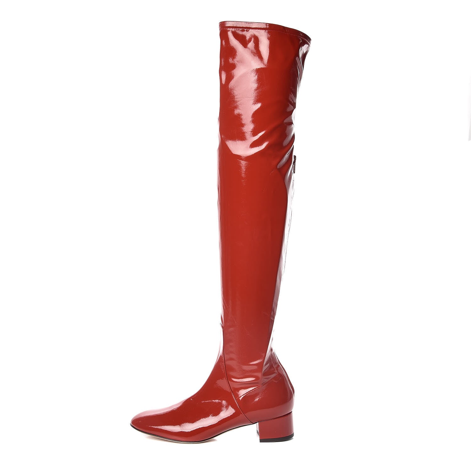 Valentino Garavani Patent Over The Knee High Boots 39 Rosso Valentino 1 of 9