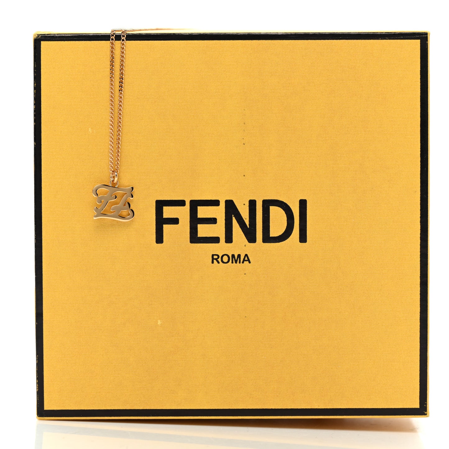 Metal Karligraphy Necklace Gold