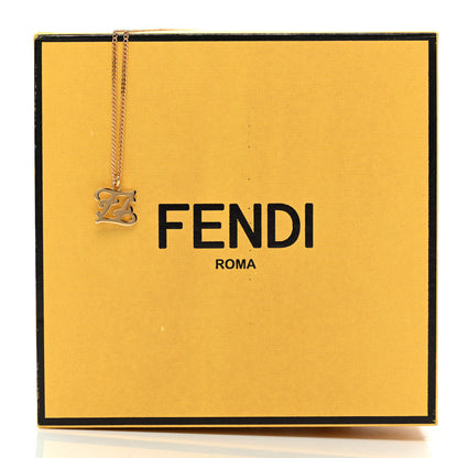 Fendi Metal Karligraphy Necklace Gold 7 of 7