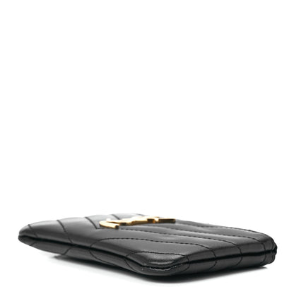Saint Laurent Calfskin Matelasse Monogram Key Pouch Black 9 of 11