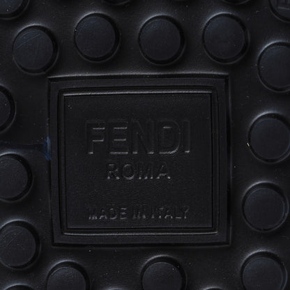 Fendi Fabric Jacquard FF Mens Force High Top Sneakers 8 Black Blue 6 of 6
