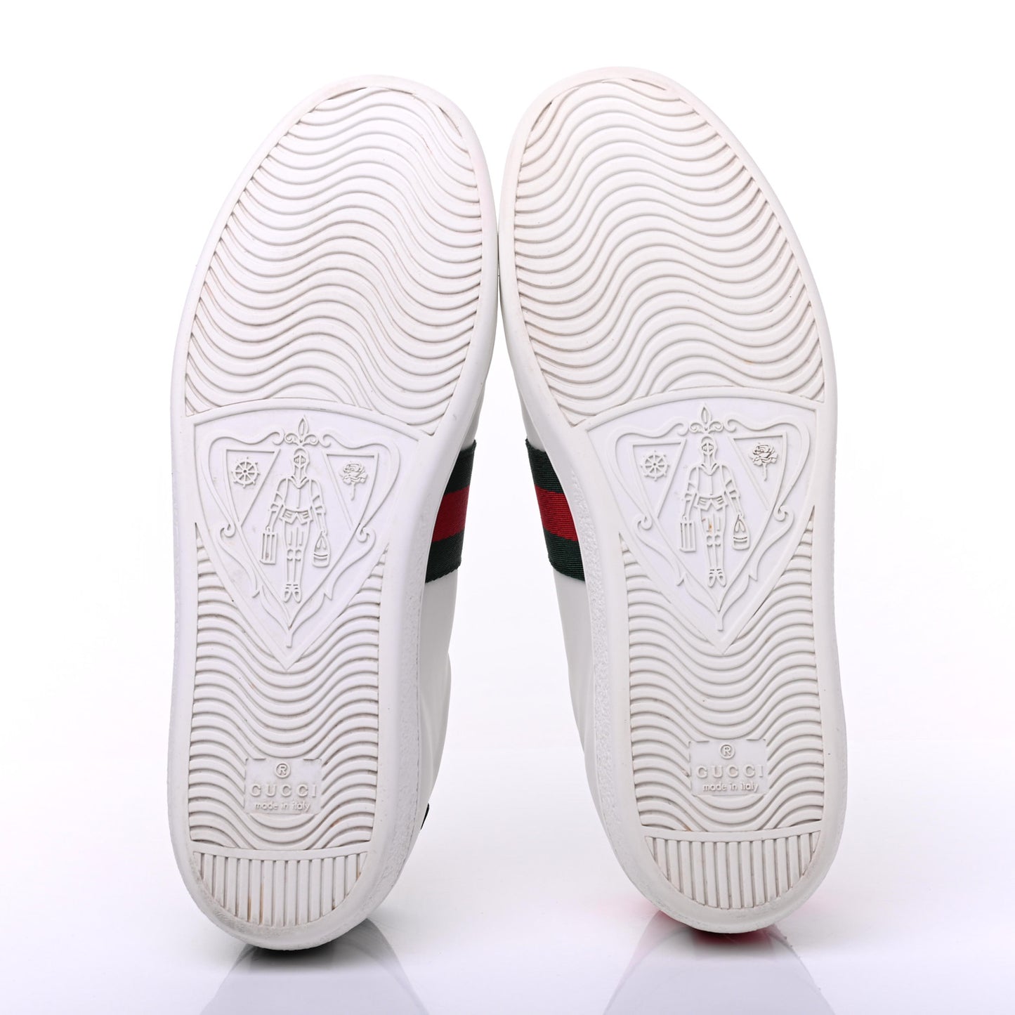 Calfskin Web Studded Womens Arrow Ace Sneakers 40 White