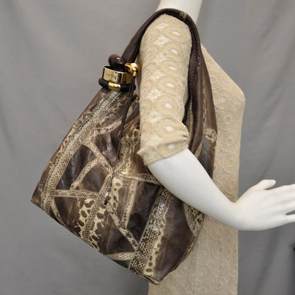 Jimmy Choo Patchwork Snakeskin Medium Saba 2 of 10