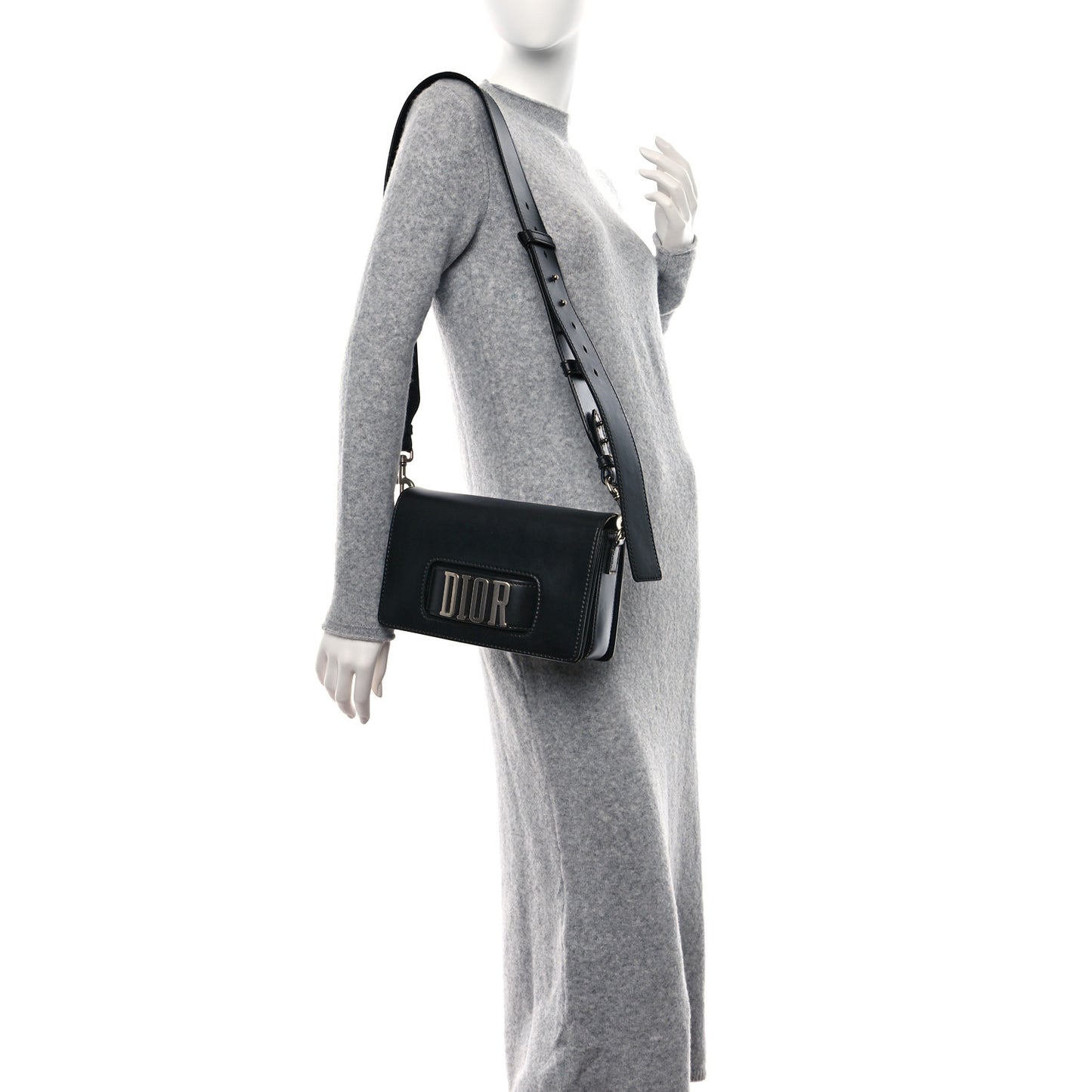 Smooth Calfskin Dio(r)evolution Flap Bag Black