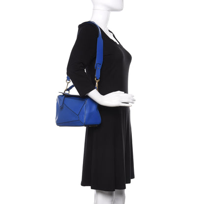 Loewe Calfskin Small Puzzle Bag Electric Blue 2 of 9
