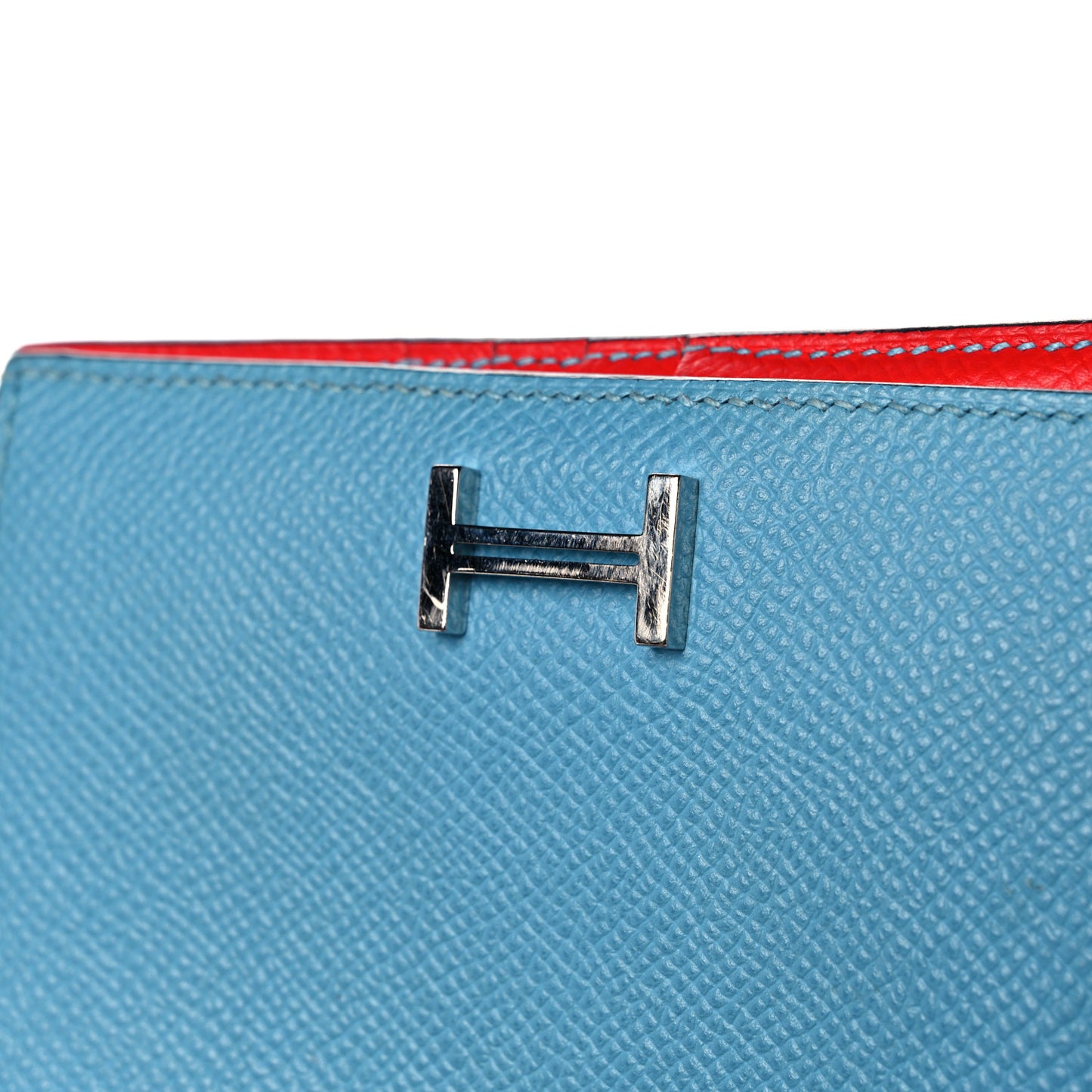 Epsom Verso Bearn Compact Wallet Bleu Du Nord Rouge De Coeur