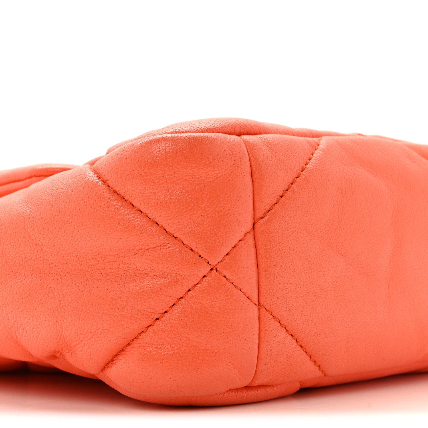 Chanel Goatskin Quilted Medium Chanel 19 Flap Orange 9 of 12