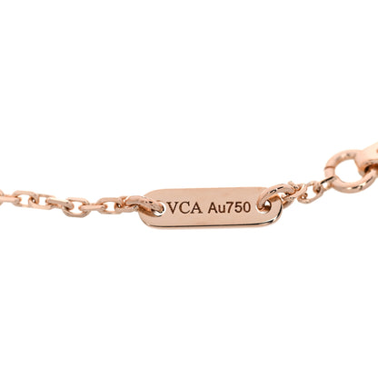 Van Cleef & Arpels 18K Rose Gold Carnelian Sweet Alhambra Bracelet 4 of 5