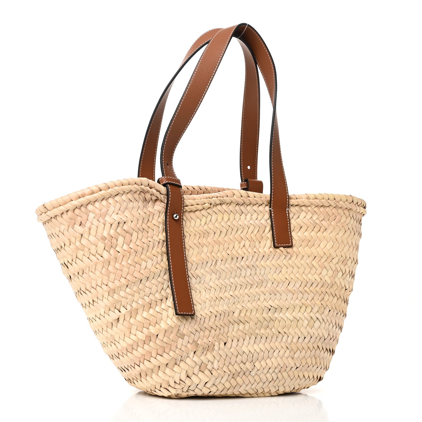 Raffia Basket Tote Bag Natural Tan
