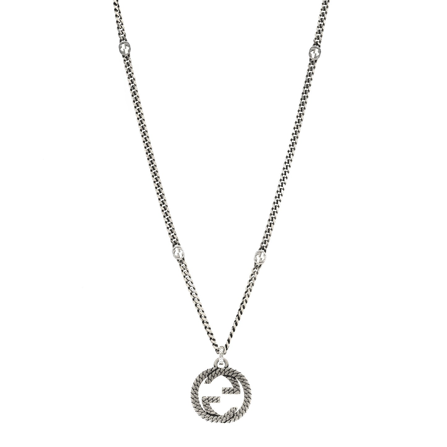 Sterling Silver Interlocking G Pendant Necklace