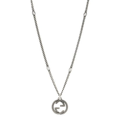 Gucci Sterling Silver Interlocking G Pendant Necklace 1 of 6