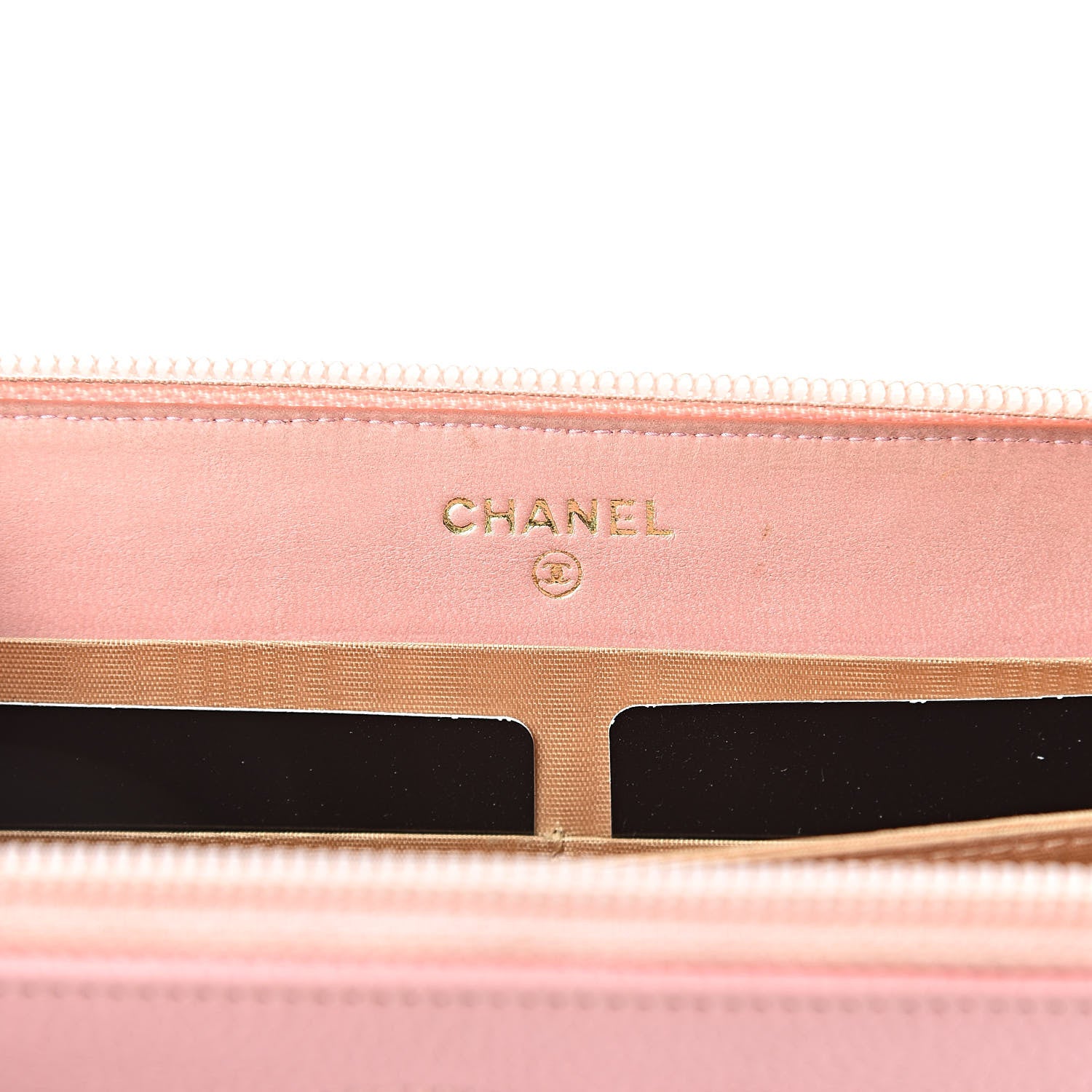 Chanel Caviar Zip Around Wallet Pink 6 of 14