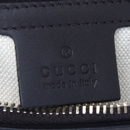 Gucci Monogram Vintage Web Small Boston Dark Brown 5 of 10